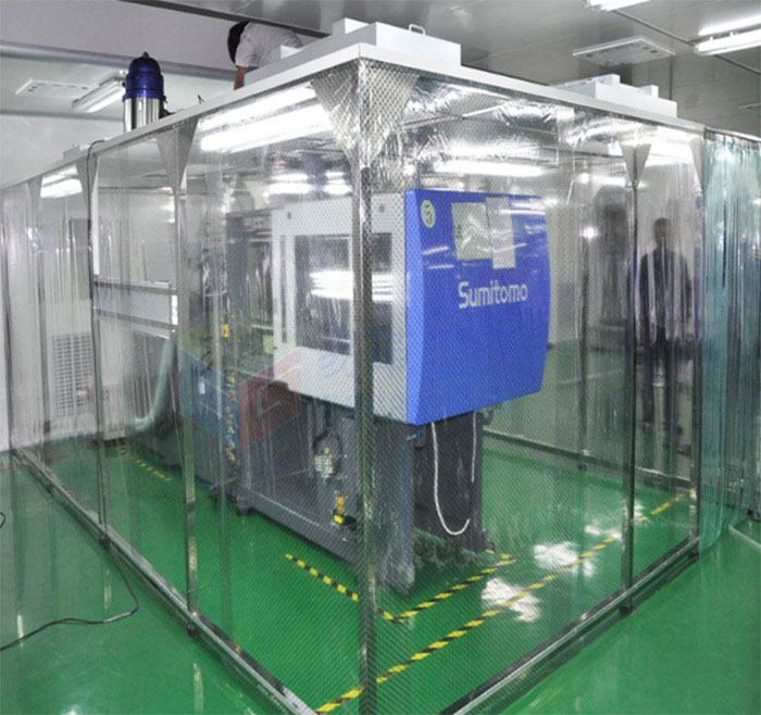 潔凈棚FFU是隨著潔凈棚的尺寸大小來設置。